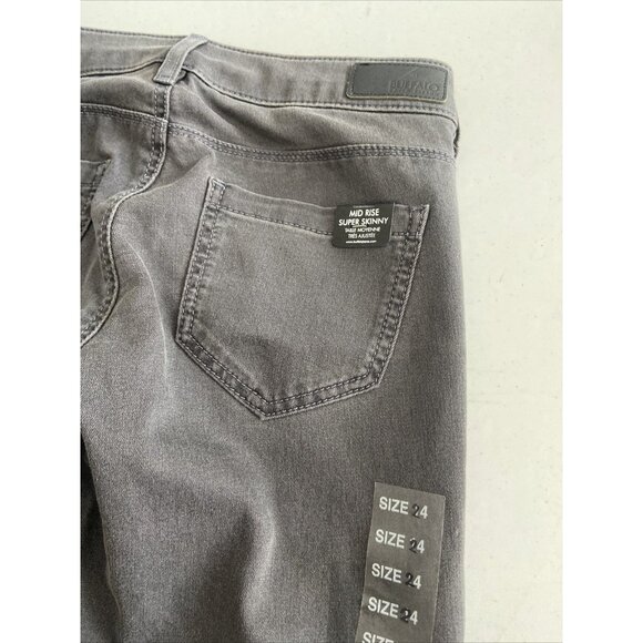 NWT Buffalo David Bitton Faith Cropped Mid Rise Skinny Jeans Super Gray  24X30 - Picture 9 of 9